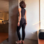 Elegant Bodycon Jumpsuit with Sweetheart Neckline and High Collar