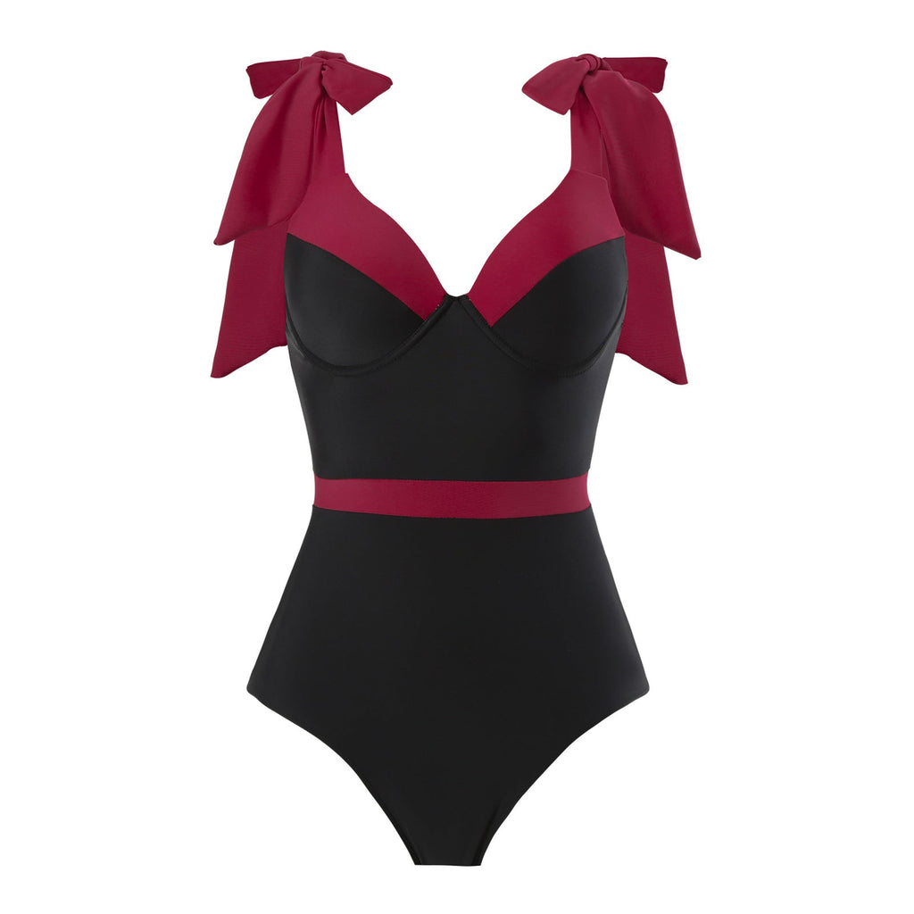 Women's Swimsuit with Ruffle Details and High Leg Cut