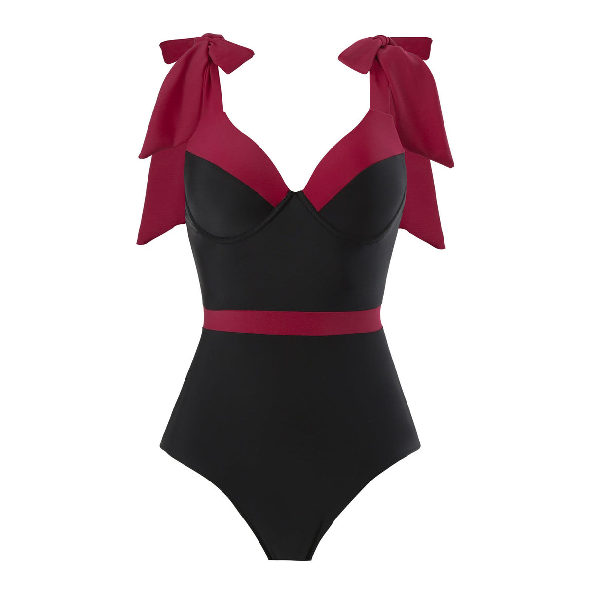 Women's Swimsuit with Ruffle Details and High Leg Cut