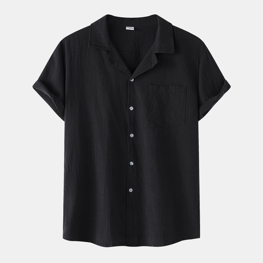 Women's Short-Sleeve Shirt with Practical Chest Pocket and Casual Cut