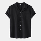 Women's Short-Sleeve Shirt with Practical Chest Pocket and Casual Cut