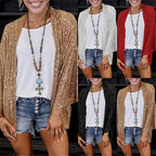 Women's Glamorous Sequin Knit Cardigan