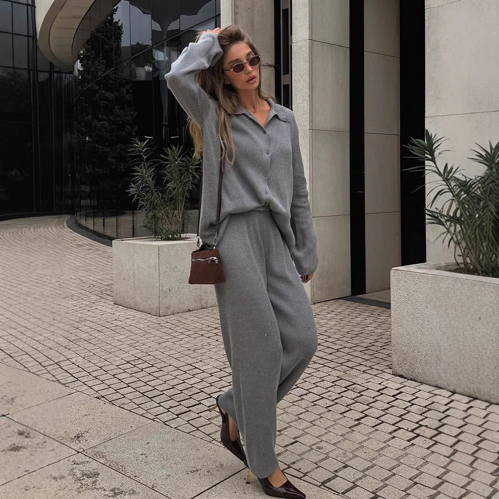Women's Comfortable Knit Ensemble in Soft Cotton