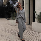 Women's Comfortable Knit Ensemble in Soft Cotton