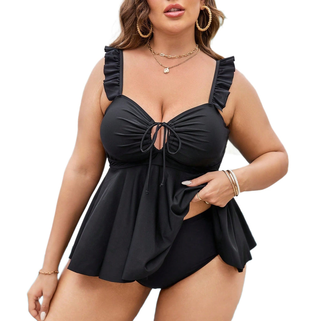 Women's Swim Top with Ruffle Details