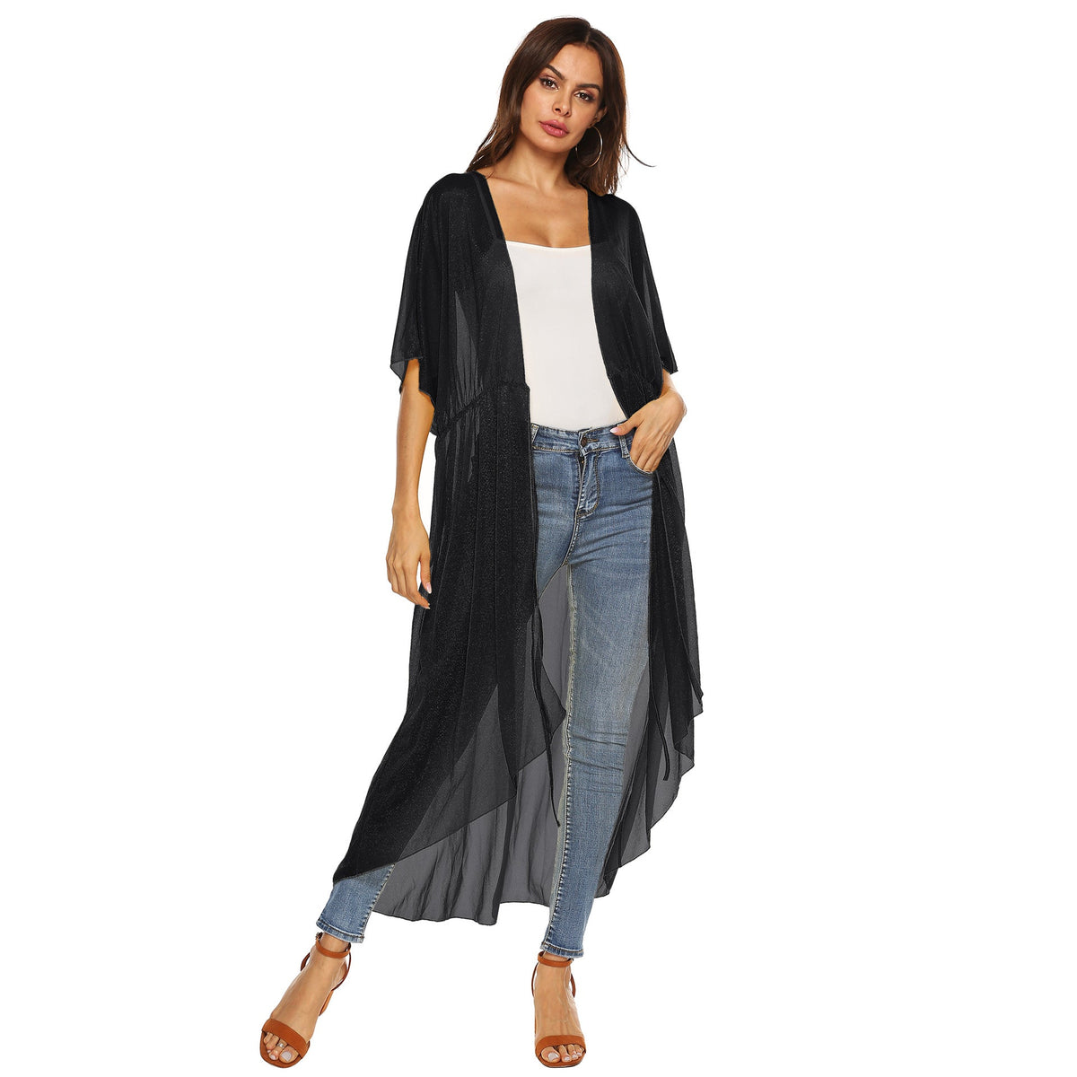 Elegant Sheer Beach Kimono