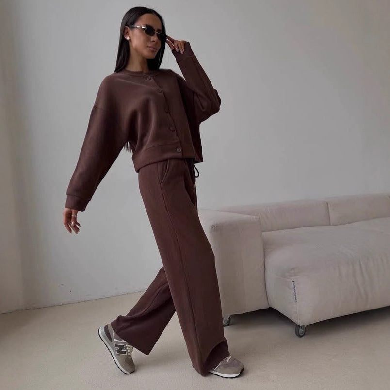 Women's Casual Cardigan and Jogger Set