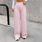 Women's High-Waisted Shaping Lounge Pants with Wide Flares