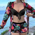 Women's Swimsuit with Floral Kimono