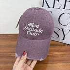Men's Distressed Cotton Baseball Cap