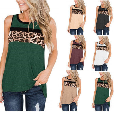 Sleeveless Animal Print Top