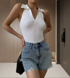 Women's Sleeveless Ribbed Knit Top