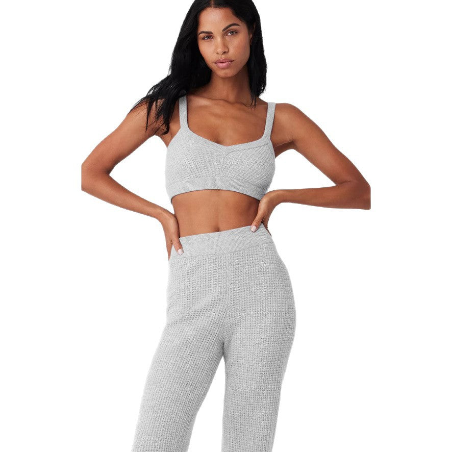 Women's Comfortable Waffle Knit Set