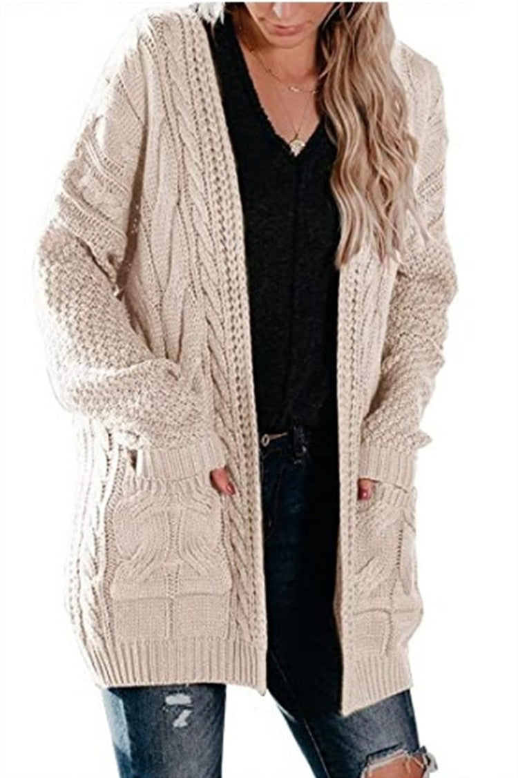 Women's Chunky Knit Cardigan with Pockets