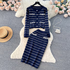 Women's Elegant Knit Suit with Zipper