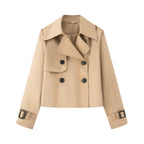 Elegant Trench Coat Jacket with Classic Details