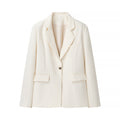 Women's Elegant Blazer Jacket with Textured Design and Practical Pockets