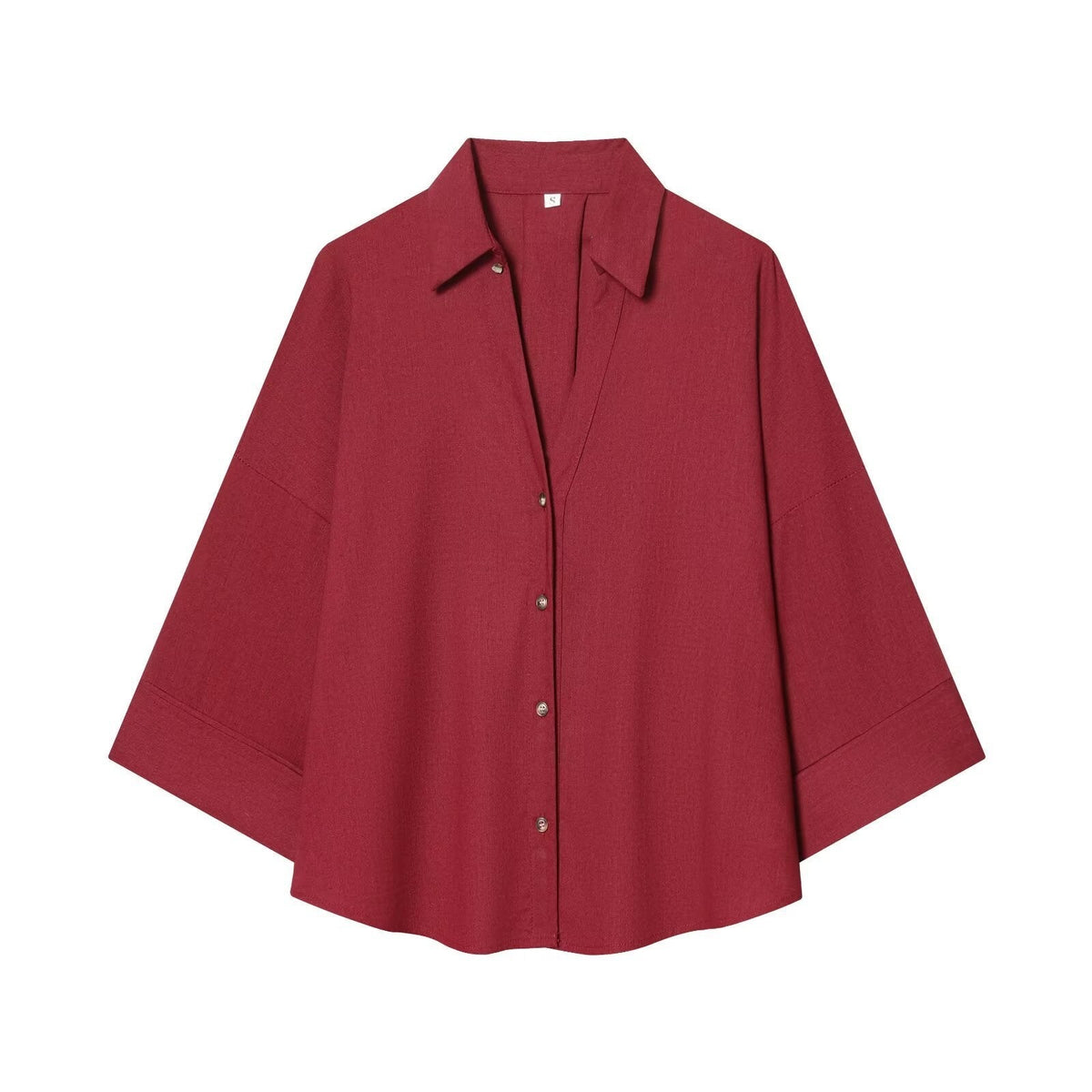 Women's Shirt Blouse with Casual Cut and Elegant 3/4 Sleeves