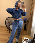 Women's Luxurious Velour Leisure Set