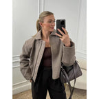 Women's Elegant Fleece Zip-Up Jacket