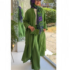 Women's Casual and Elegant Two-Piece Set with Throw