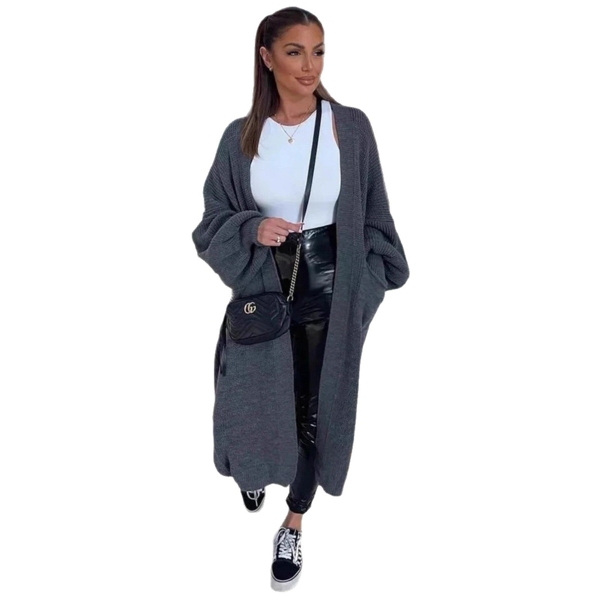 Women's Casual Knit Coat with Deep Pockets