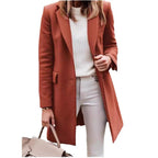 Women's Elegant, Tailored Coat in High-Quality Fabric