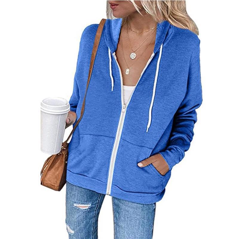 Women's Comfortable Full-Zip Hoodie with Large Pockets