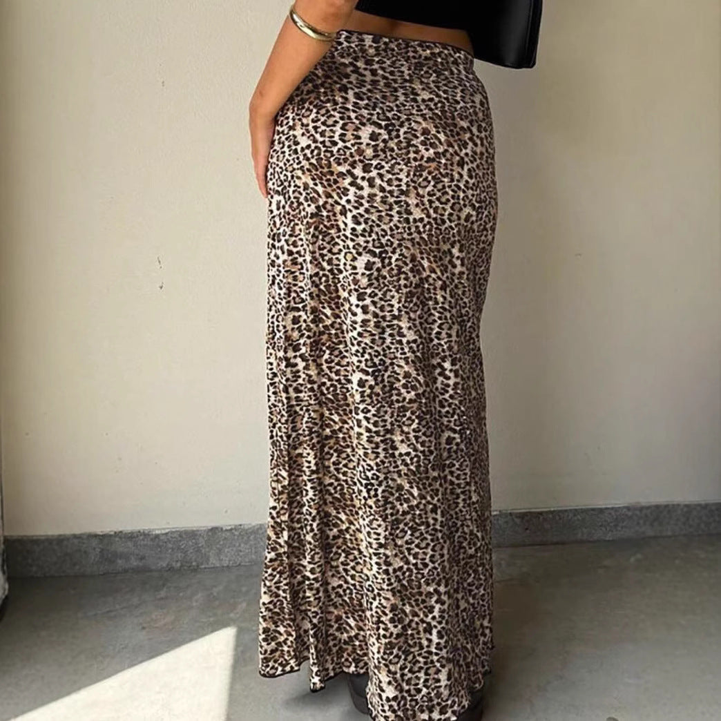 Women's Animal Print Maxi Skirt