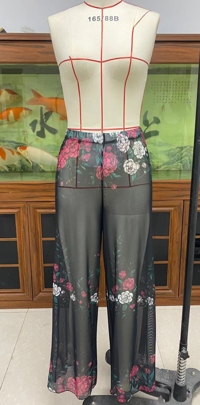 Women's Elegant Floral Print Beach Pants