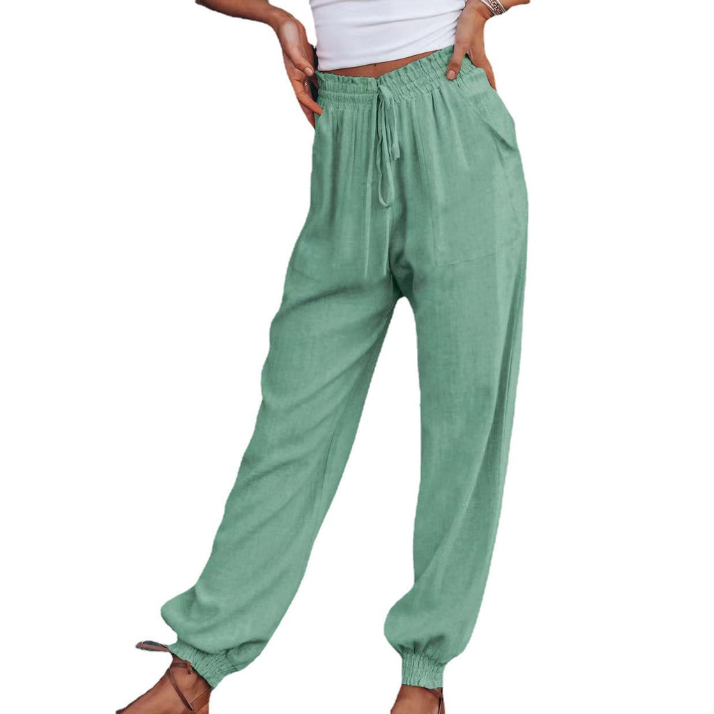 Women's Comfortable Casual Pants with Elastic Waistband