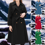 Elegant Double-Breasted Trench Coat with Tailored Fit