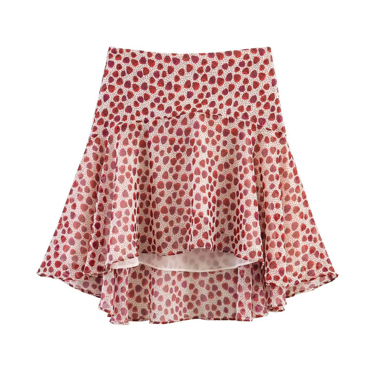 Women's Flowy Ruffle Skirt with Playful Polka Dot Design