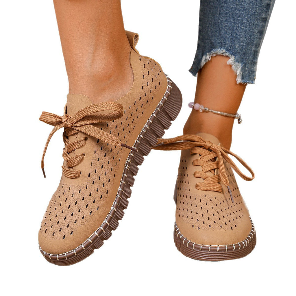 Women's Breathable Sneakers with Perforated Upper