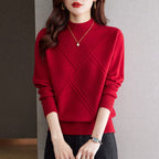 Elegant Ribbed Knit Sweater