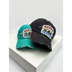 Men's Distressed Embroidered Camping Cap