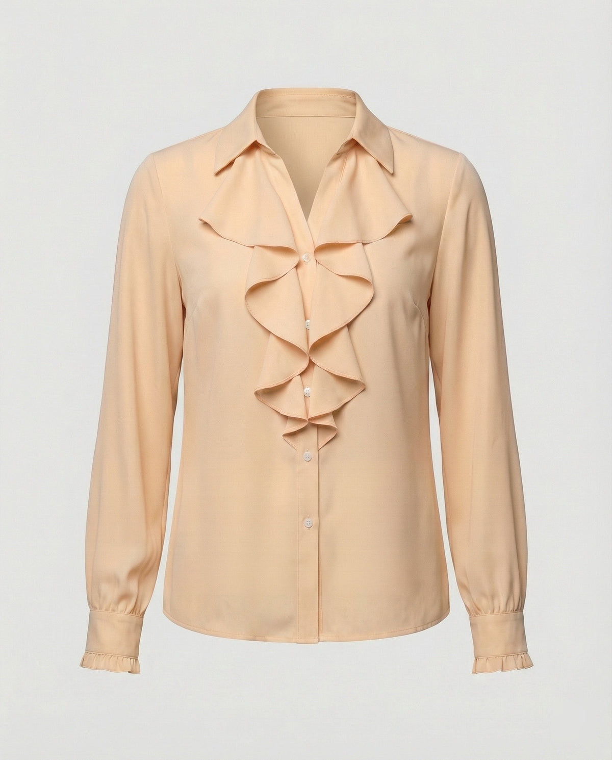 Women's Blouse with Ruffle Details and Elegant Sleeves