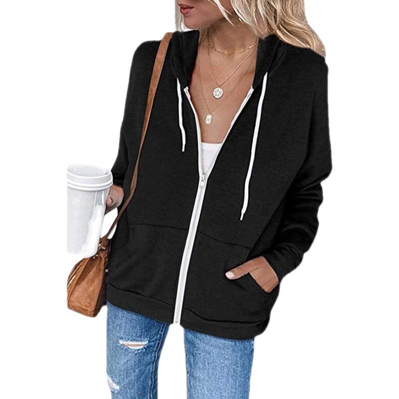 Women's Comfortable Full-Zip Hoodie with Large Pockets