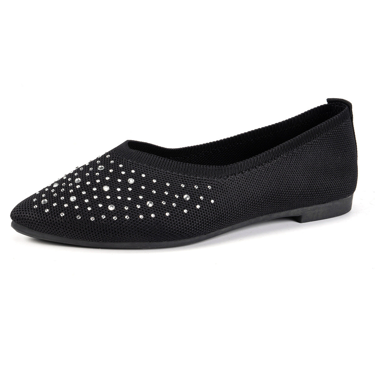 Women's Ballet Flats with Subtle Rhinestone Accents