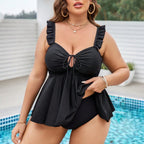 Women's Swim Top with Ruffle Details