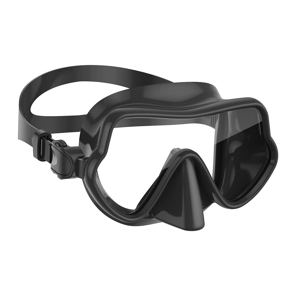 Diving Mask with Wide Field of Vision and Silicone Border