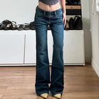 Women's High-Waisted Bootcut Jeans with Side Pockets