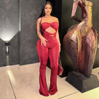 Elegant Cut-Out Jumpsuit with Flowing Legs