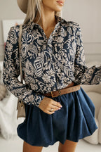 Women's Snake Print Shirt Blouse