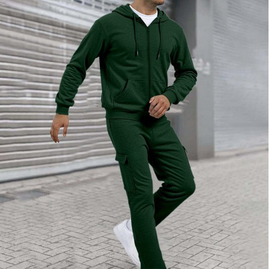 Men's Sporty Zip Sweat Set