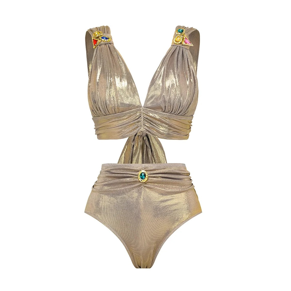 Women's Swimsuit Set with Refined Cut and Versatile Maxi Skirt