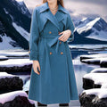 Elegant Double-Breasted Trench Coat with Tailored Fit