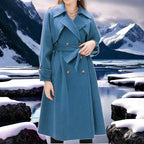 Elegant Double-Breasted Trench Coat with Tailored Fit
