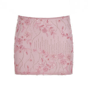 Women's Mini Skirt with Shimmering Sequins