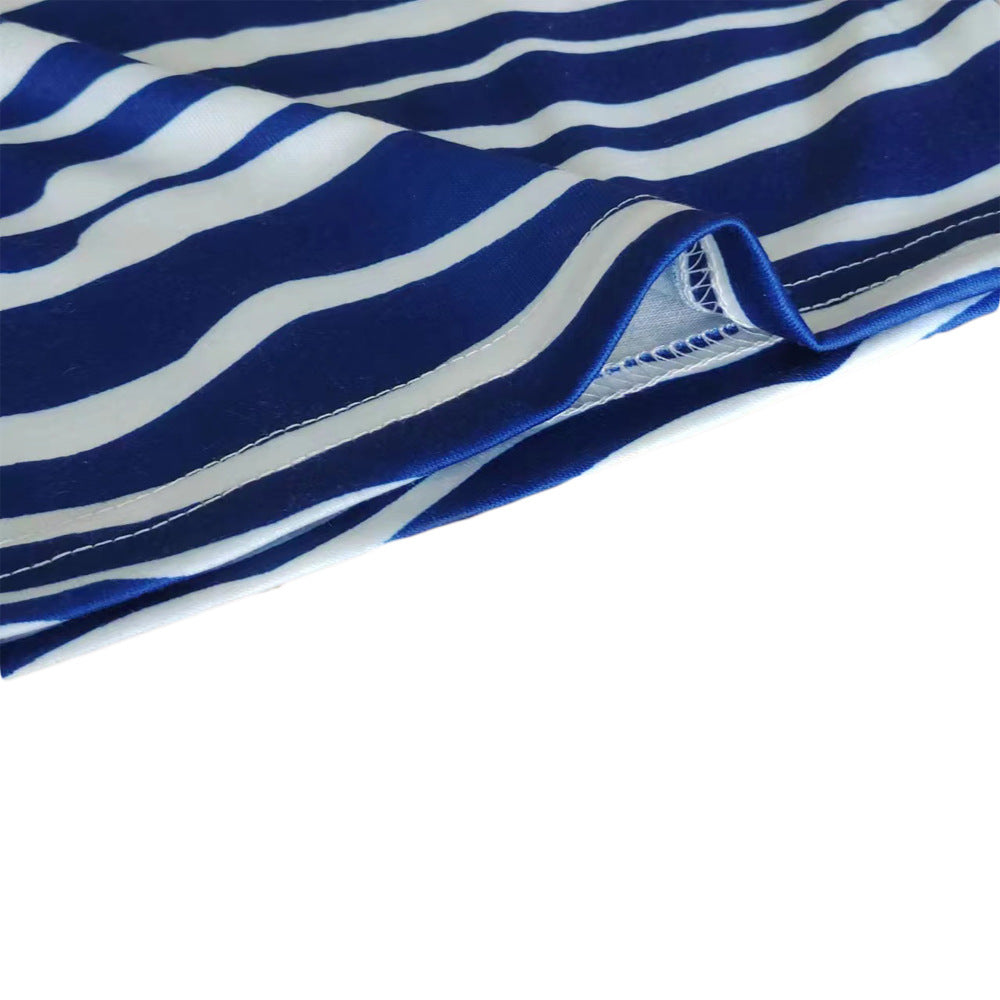 Women's Casual Wide-Cut Overall with Playful Wave Pattern